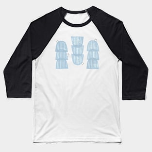 Tiny Cats behind Mod Prints Baseball T-Shirt